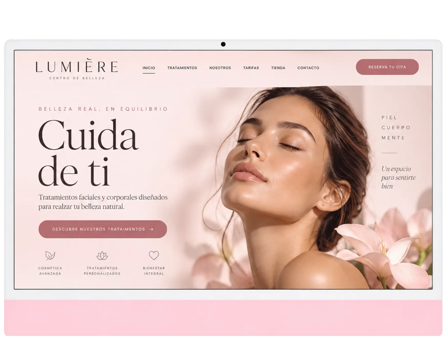 Diseño web para negocio de belleza