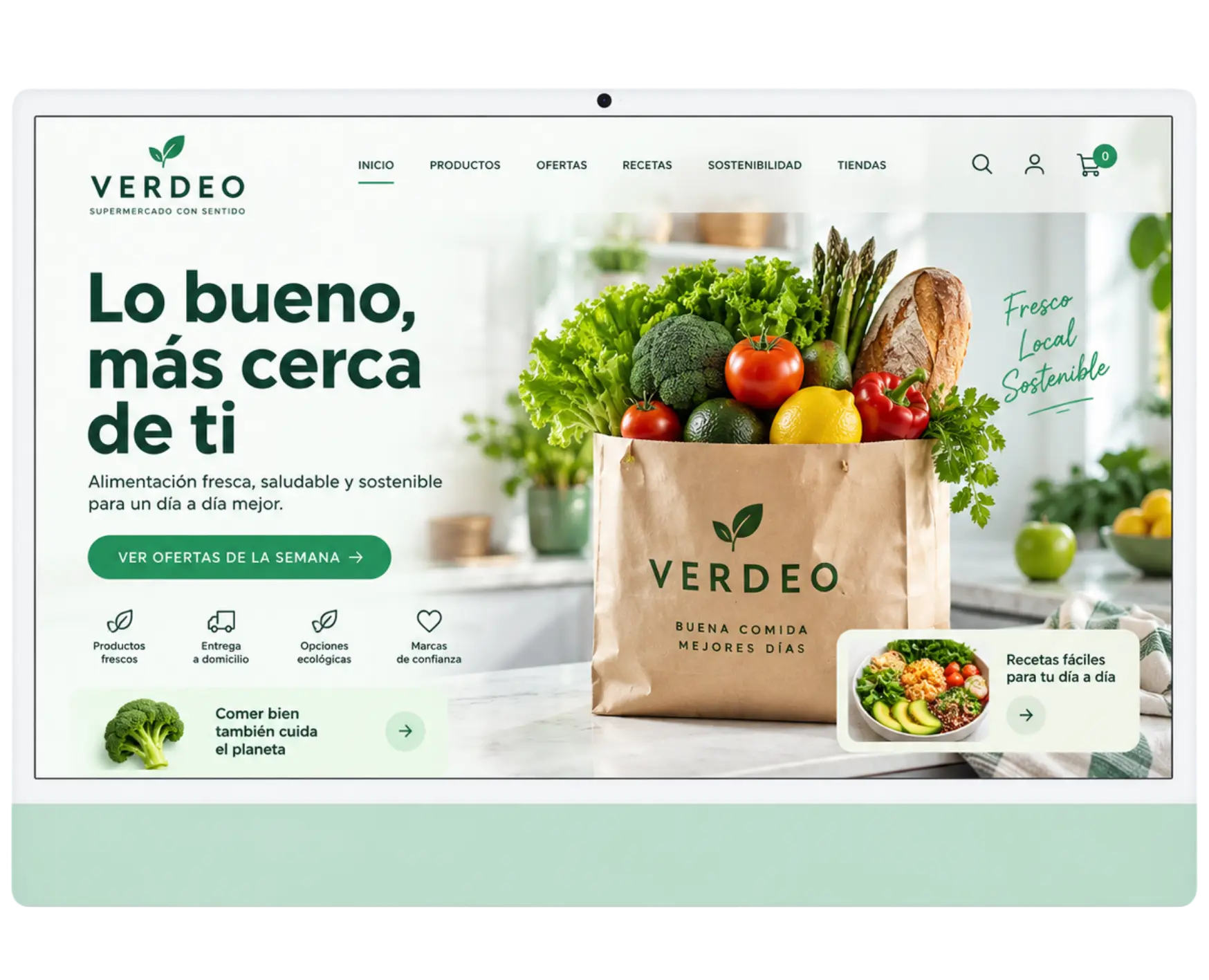 Diseño web para negocio de alimentación